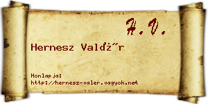 Hernesz Valér névjegykártya